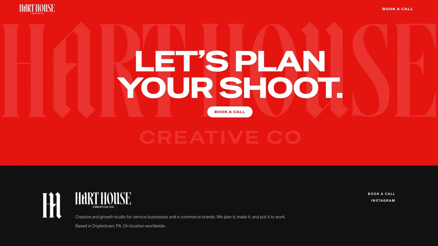Let’s plan your shoot — the closing call to action
