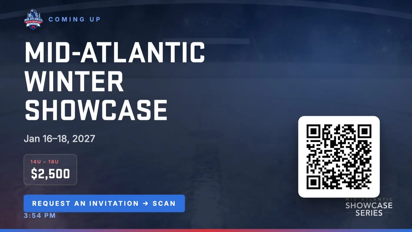 Winter Showcase coming-up screen