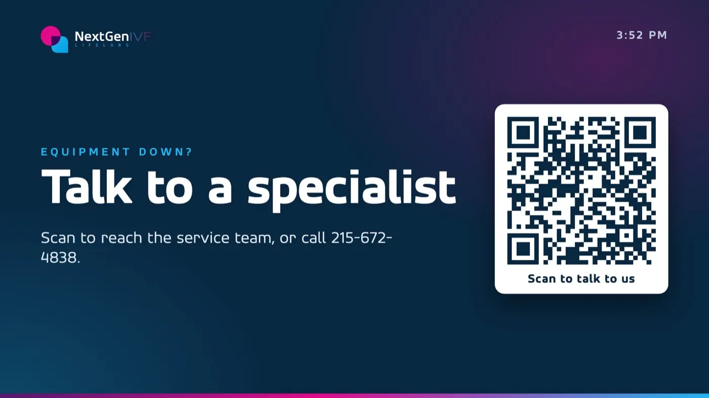 Talk to a specialist booth screen