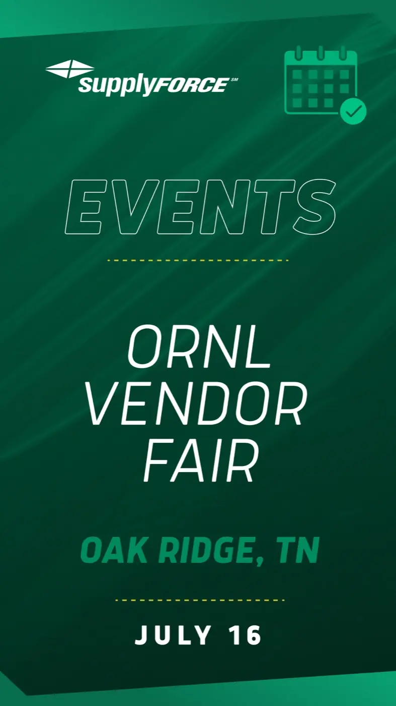 ORNL Vendor Fair event screen